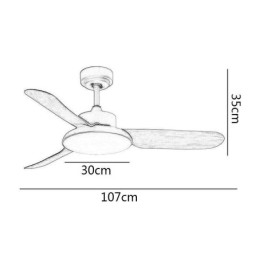 Lámpara de ventilador con inversor Lámpara de ventilador de techo minimalista moderna