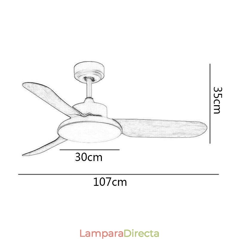Lámpara de ventilador con inversor Lámpara de ventilador de techo minimalista moderna