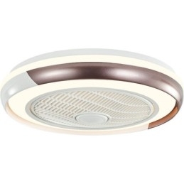 Lámpara de techo redonda acrílica con ventilador moderno y control remoto