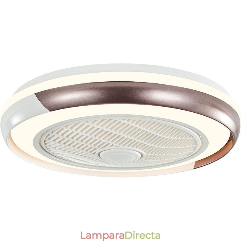 Lámpara de techo redonda acrílica con ventilador moderno y control remoto
