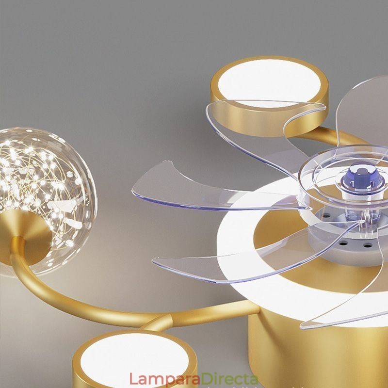 Lámpara de techo con ventilador creativo y lámpara de techo