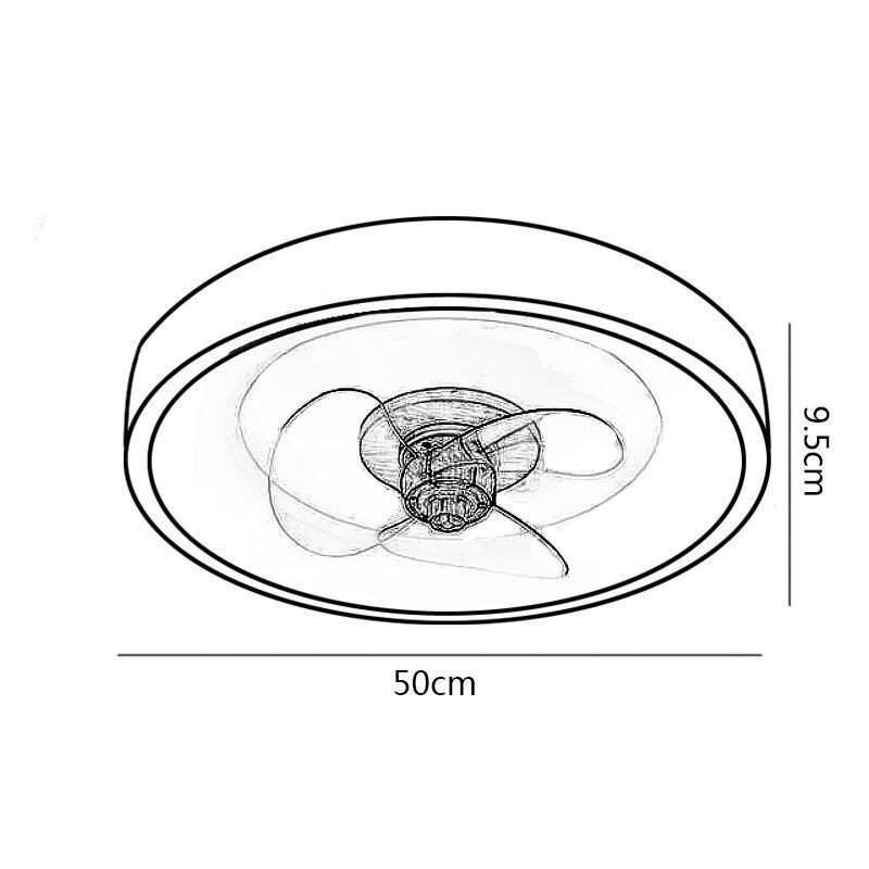 Lámpara de ventilador de techo con inversor moderno y control remoto