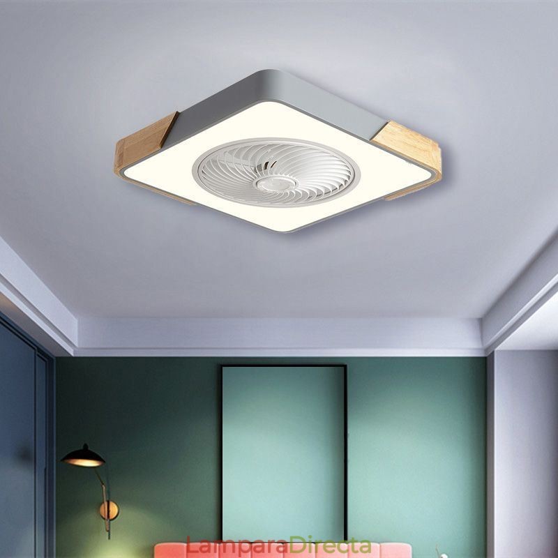 Lámpara de techo moderna con ventilador y luz de techo sencilla