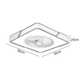 Lámpara de techo moderna con ventilador y luz de techo sencilla