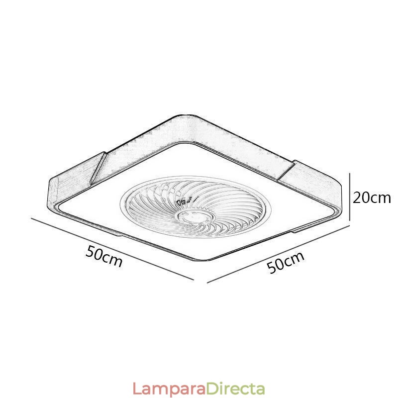 Lámpara de techo moderna con ventilador y luz de techo sencilla