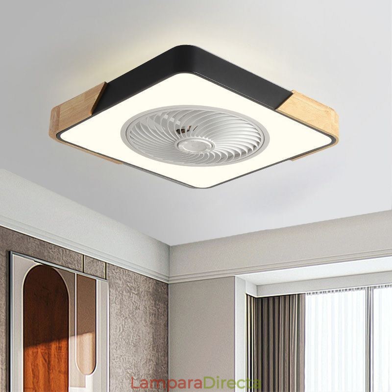 Lámpara de techo moderna con ventilador y luz de techo sencilla