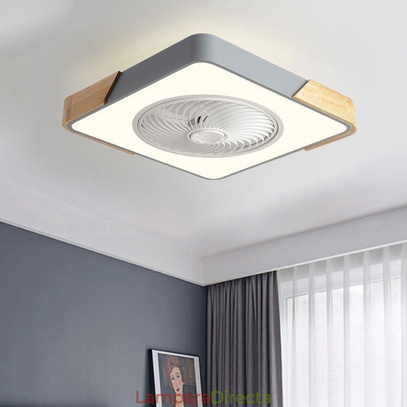 Lámpara de techo moderna con ventilador y luz de techo sencilla