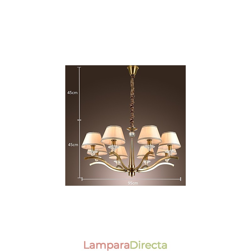 Lámpara de araña de metal de latón estilo isla de campo vintage rústica clásica contemporánea moderna