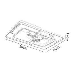 Lámparas de techo rectangulares modernas para ventiladores