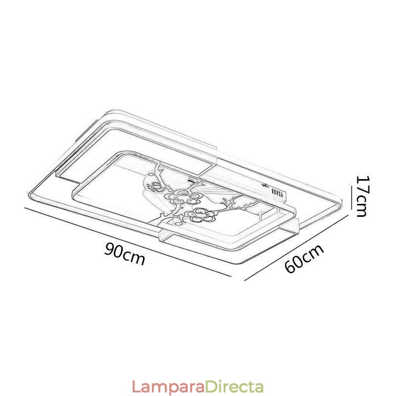 Lámparas de techo rectangulares modernas para ventiladores