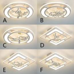 Ventiladores de techo de estilo europeo con luz