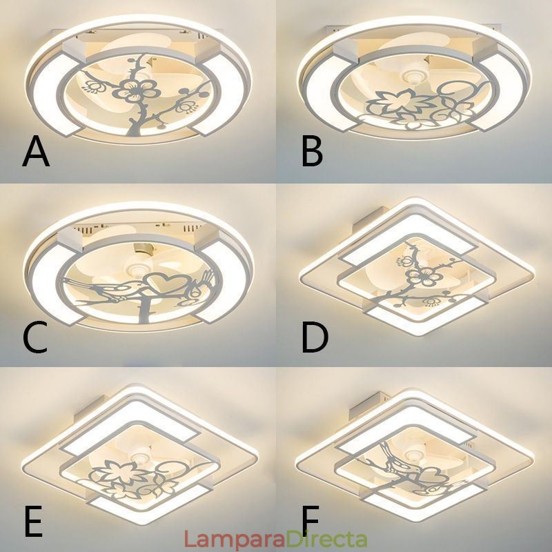 Ventiladores de techo de estilo europeo con luz