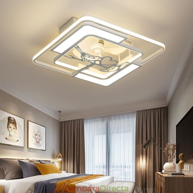 Ventiladores de techo de estilo europeo con luz