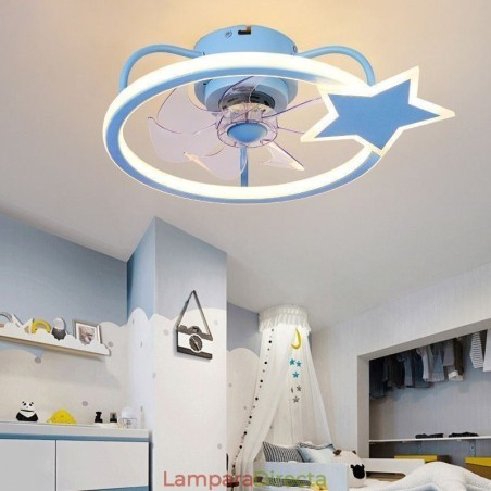 Lámpara de techo creativa con ventilador de dibujos animados para niños Lámpara de techo creativa con ventilador de dibujos animados para niños