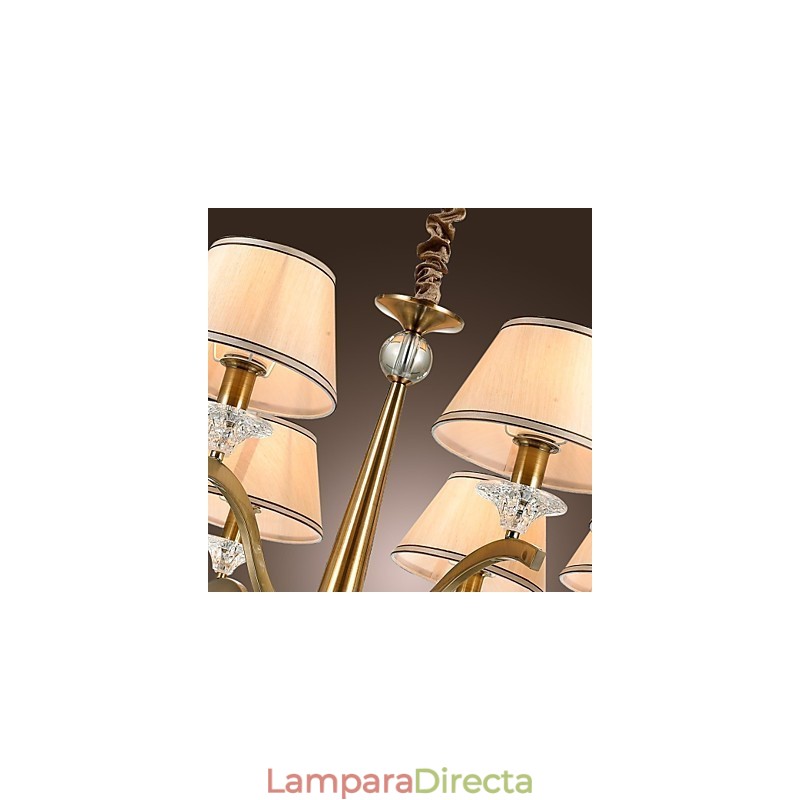 Lámpara de araña de metal de latón estilo isla de campo vintage rústica clásica contemporánea moderna
