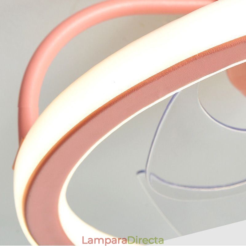 Lámpara de techo creativa con ventilador de dibujos animados para niños