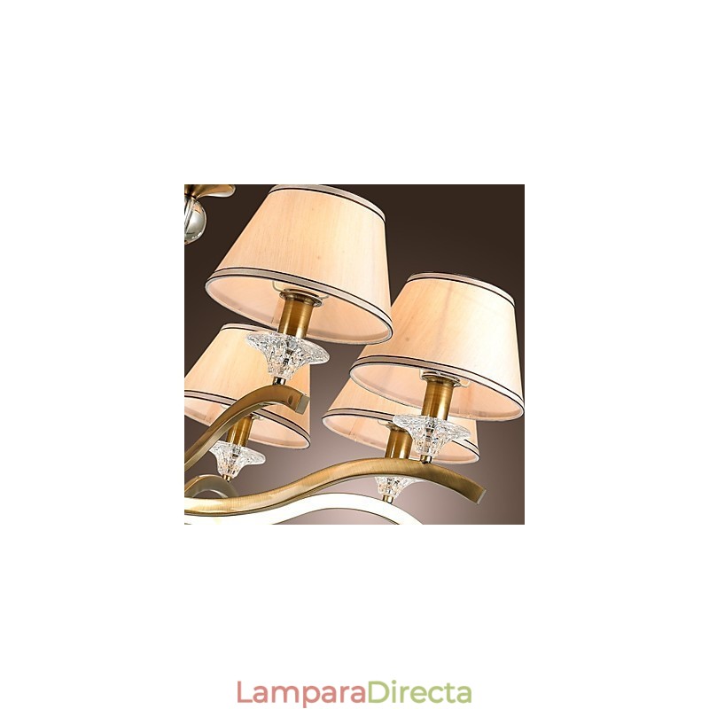 Lámpara de araña de metal de latón estilo isla de campo vintage rústica clásica contemporánea moderna