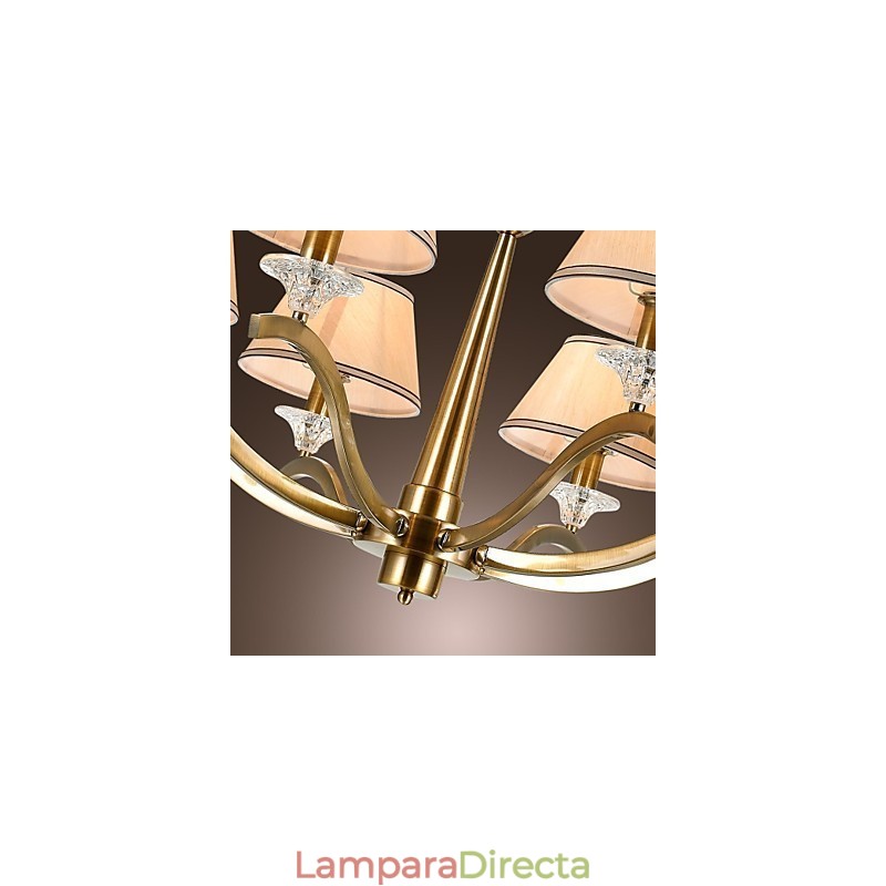 Lámpara de araña de metal de latón estilo isla de campo vintage rústica clásica contemporánea moderna