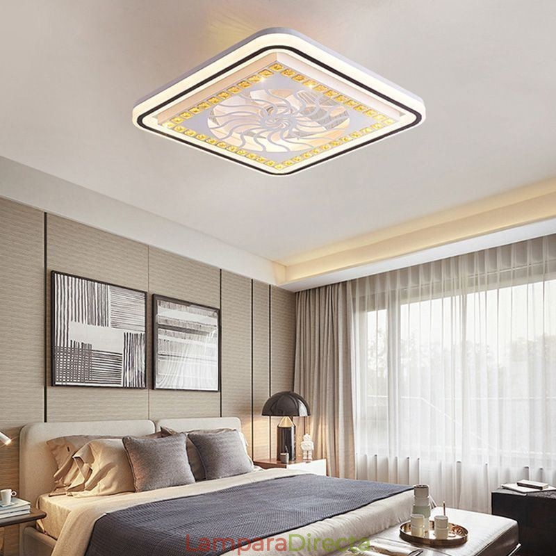 Ventilador de techo inteligente con luz decorativa y atenuación continua