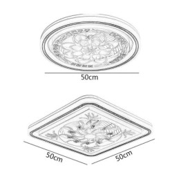 Ventilador de techo inteligente con luz decorativa y atenuación continua