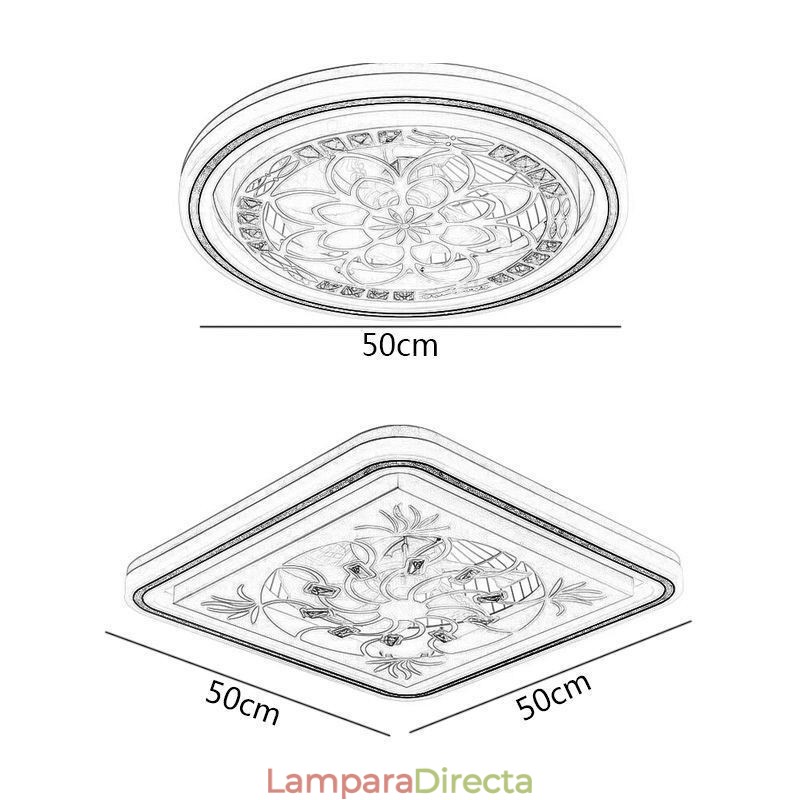 Ventilador de techo inteligente con luz decorativa y atenuación continua
