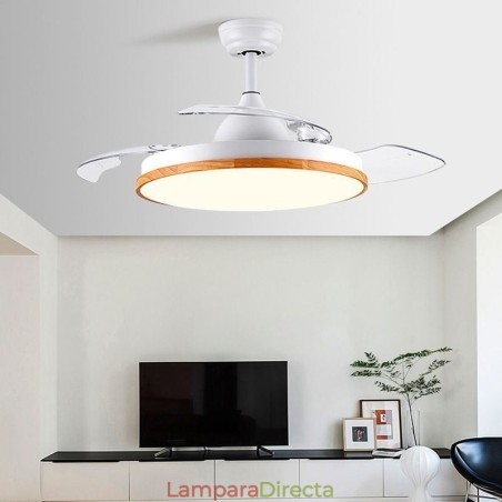 Ventilador de techo con inversor moderno, lámpara de techo con control remoto y atenuación tricolor Ventilador de techo con inversor moderno, lámpara de techo con control remoto y atenuación tricolor