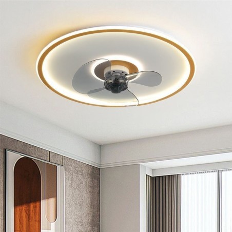 Ventilador de techo con luz y control remoto, diseño de macarrón Ventilador de techo con luz y control remoto, diseño de macarrón