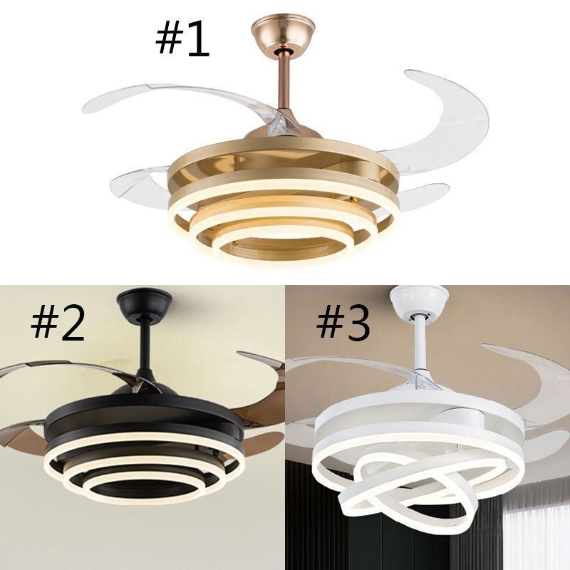 Lámpara de araña con ventilador inversor creativo
