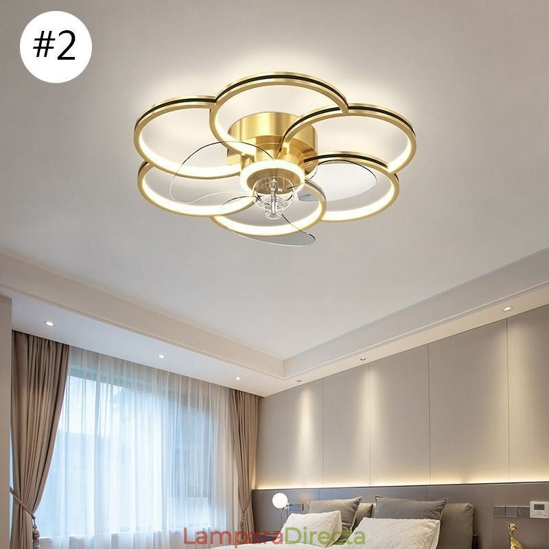 Ventiladores de techo con luces Lámpara de araña Ventilateur