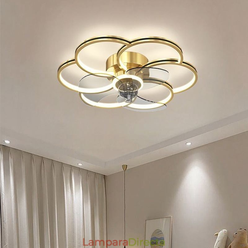 Ventiladores de techo con luces Lámpara de araña Ventilateur
