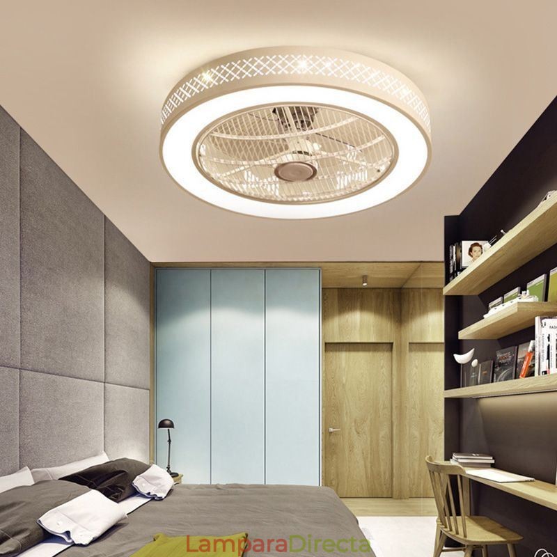 Ventilador de techo ultrafino con luz invisible