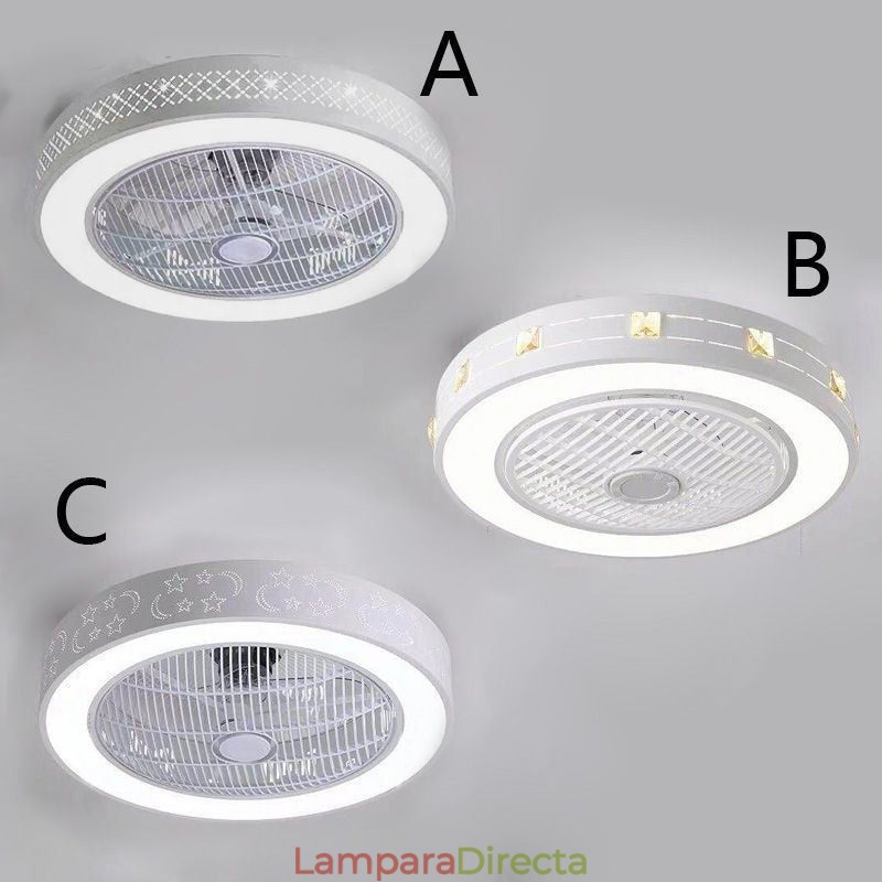 Ventilador de techo ultrafino con luz invisible