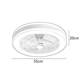 Ventilador de techo ultrafino con luz invisible