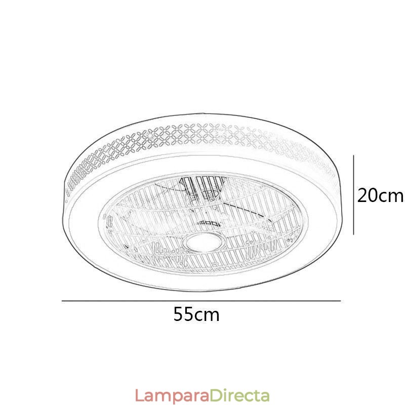 Ventilador de techo ultrafino con luz invisible