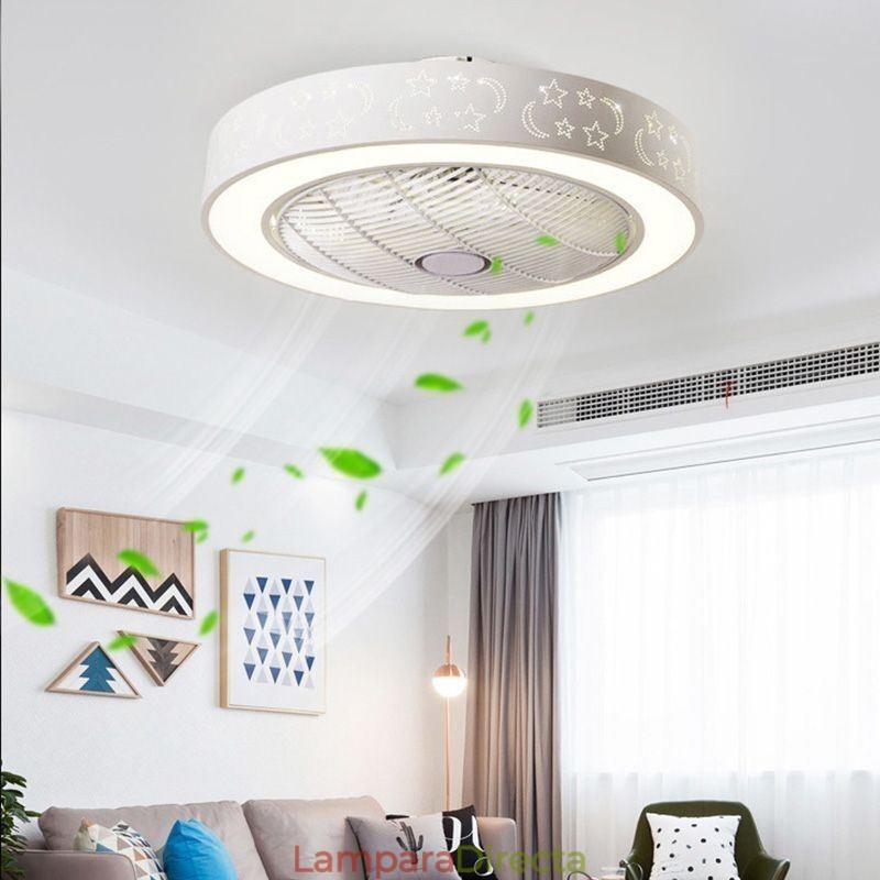 Ventilador de techo ultrafino con luz invisible