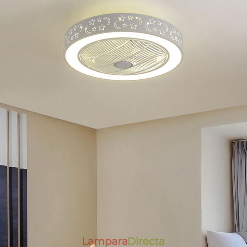 Ventilador de techo ultrafino con luz invisible
