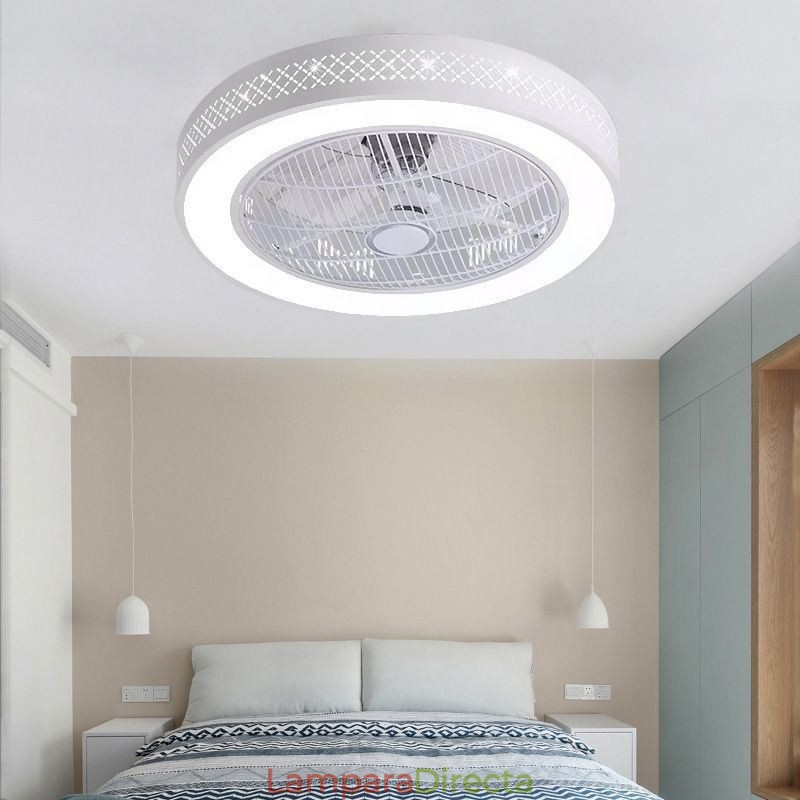 Ventilador de techo ultrafino con luz invisible