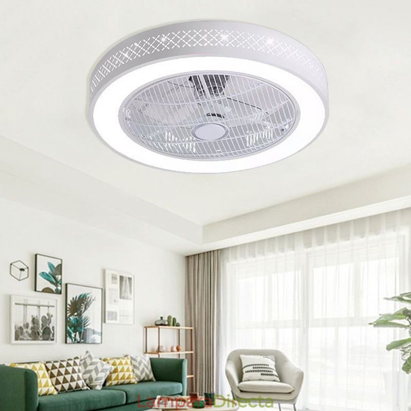 Ventilador de techo ultrafino con luz invisible
