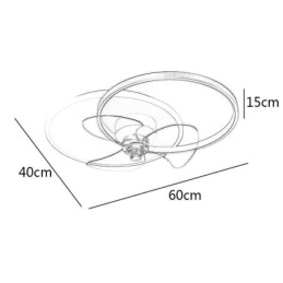 Lámpara de ventilador de techo, accesorios de iluminación Art Déco modernos