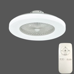 Ventilador de techo con luz tricromática y atenuación de 3 velocidades con control remoto
