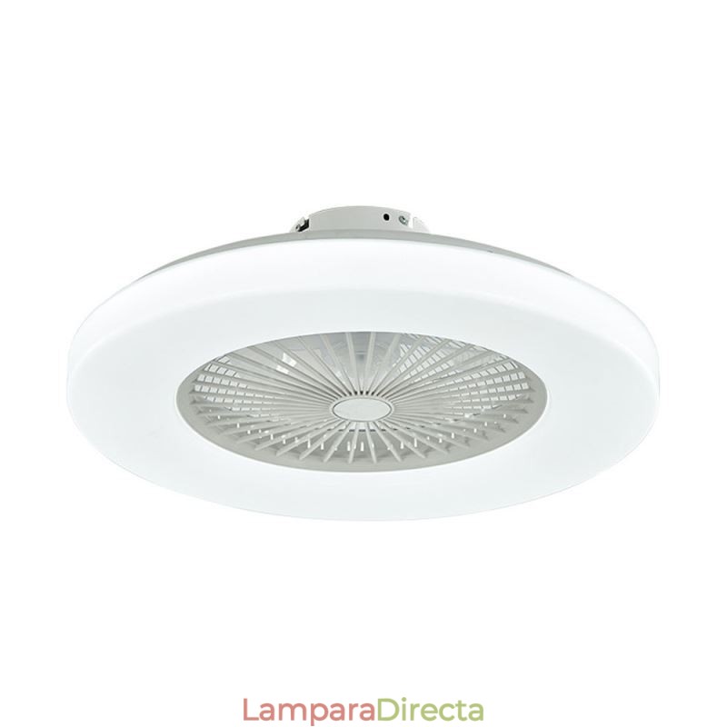 Ventilador de techo con luz tricromática y atenuación de 3 velocidades con control remoto