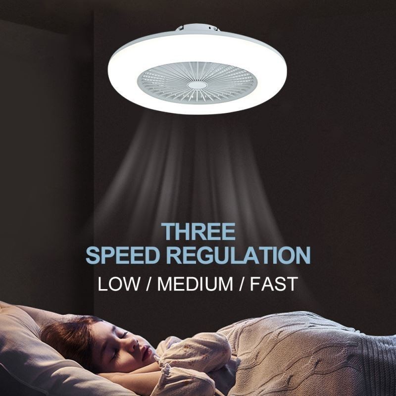 Ventilador de techo con luz tricromática y atenuación con control remoto de 3 velocidades