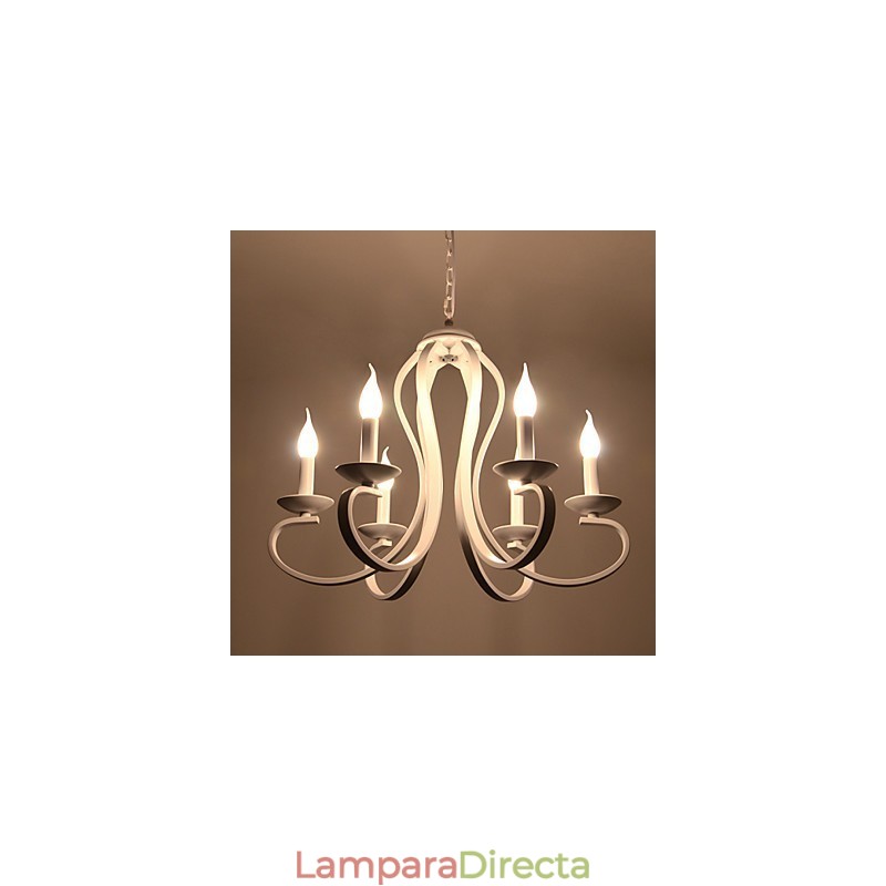 Lámpara de araña moderna tradicional retro campestre de metal