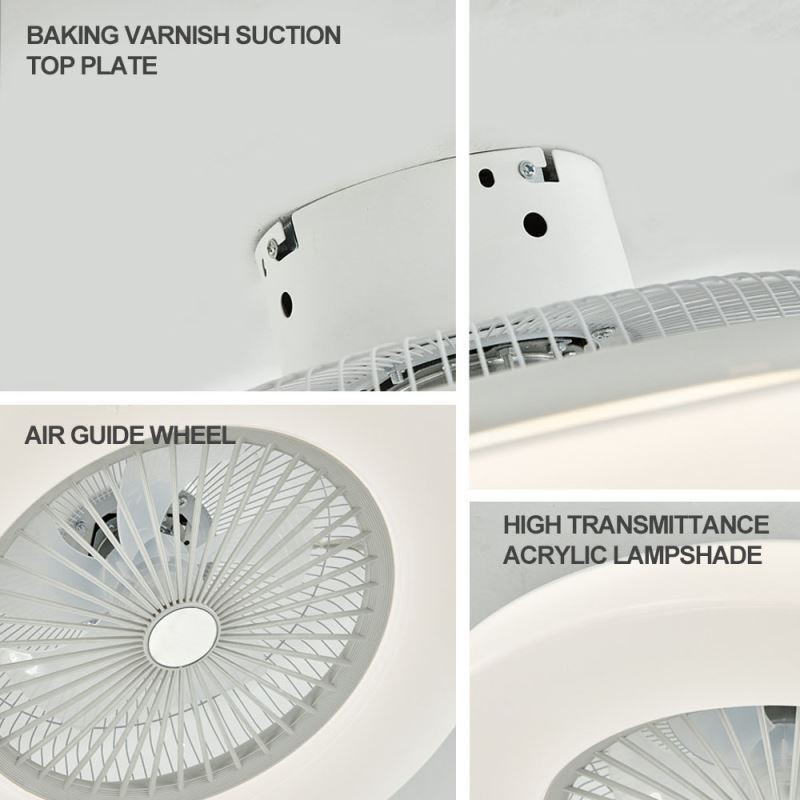 Ventilador de techo con luz tricromática y atenuación con control remoto de 3 velocidades