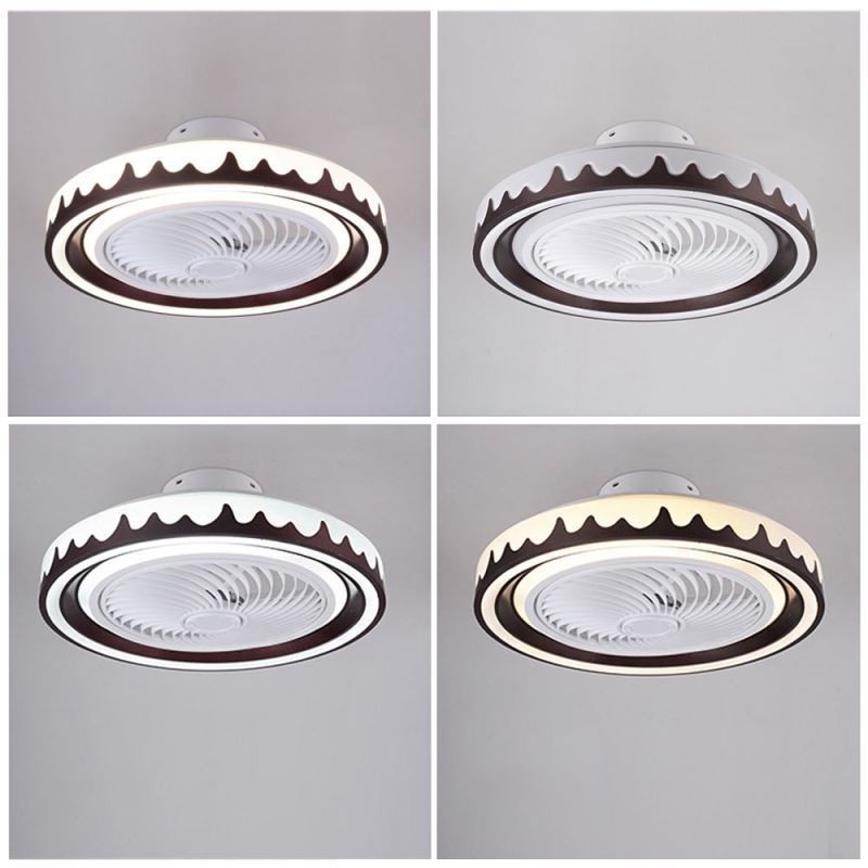 Ventilador de techo redondo de 3 velocidades con control remoto