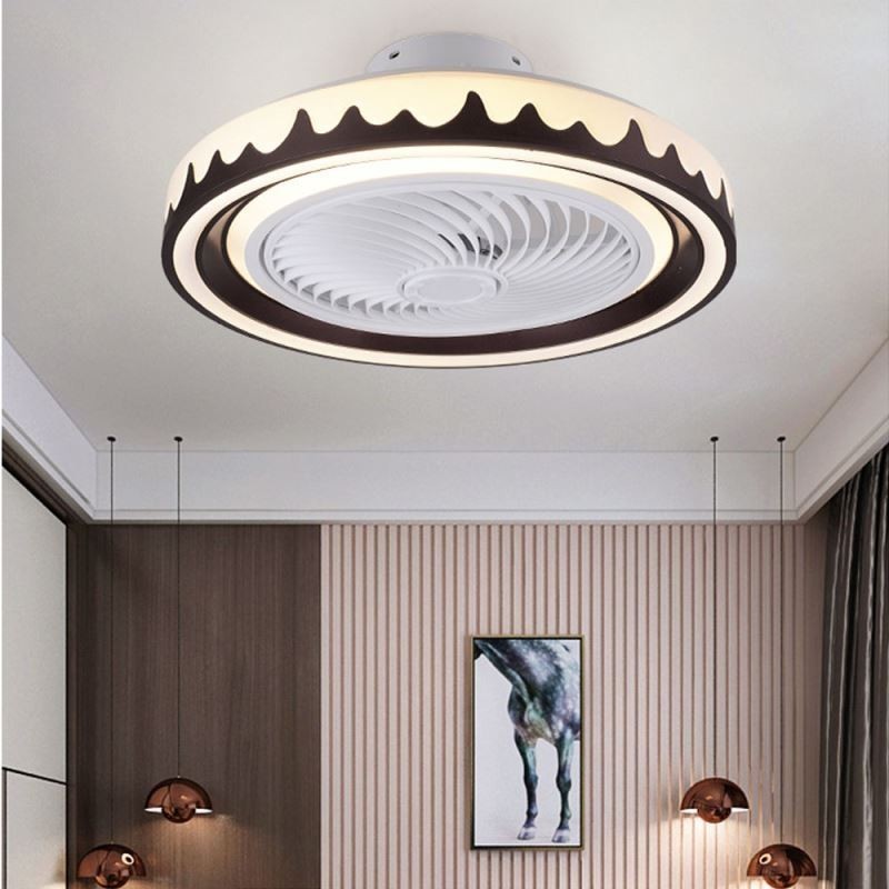 Ventilador de techo redondo de 3 velocidades con control remoto