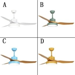 Ventilador de techo con control remoto de 3 aspas