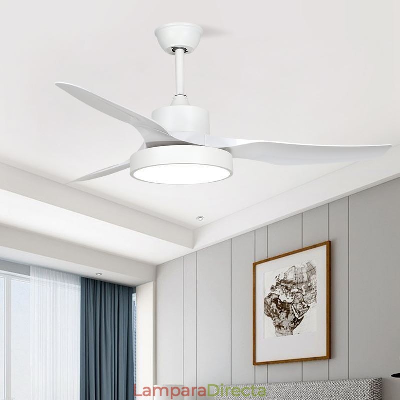 Ventilador de techo con control remoto de 3 aspas