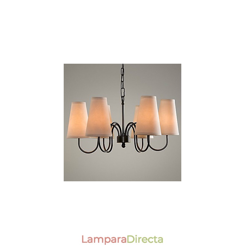 Lámpara de araña clásica tradicional galvanizada
