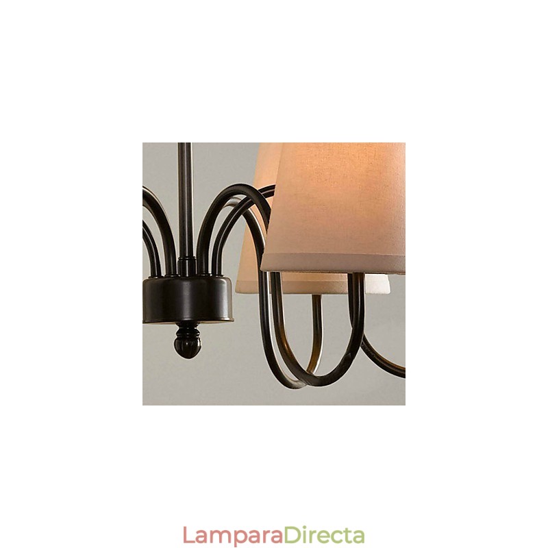 Lámpara de araña clásica tradicional galvanizada